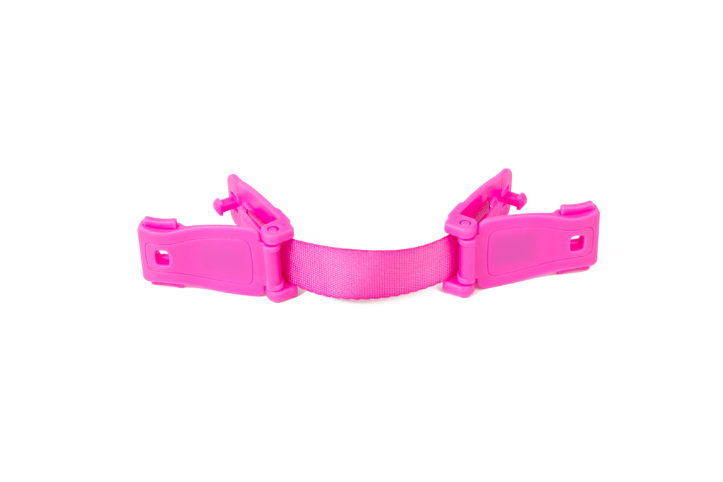 STRAP STOP Anti Escape Car Seat Strap — UK Made, Crash Tested, ECE R44-04 & R129 -PINK